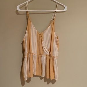 AEO Yellow and White stripe tank